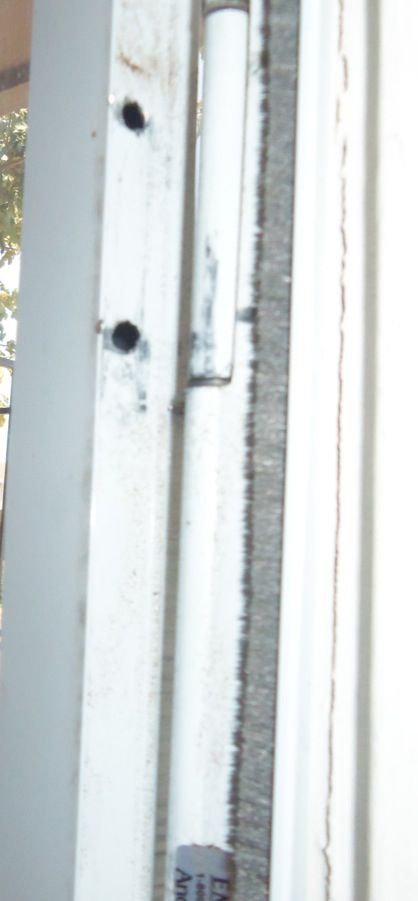 How do you repair a storm door hinge?