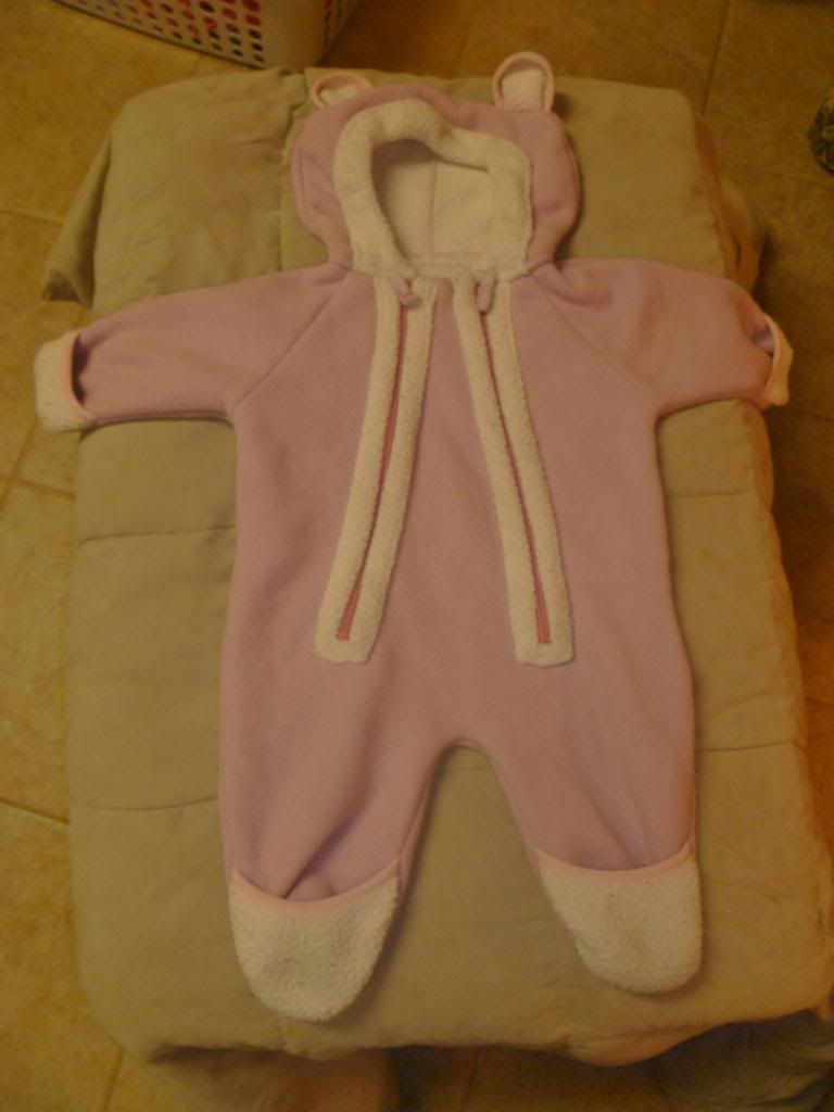 LLBean Sherpa Fleece Coverall Pink Size 3-6 m LLBean Sherpa Fleece Coverall Pink Size 3-6 m