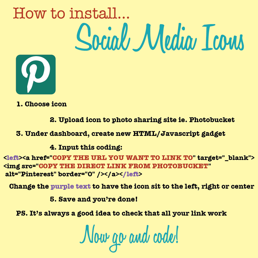 How to install Social Media Icons