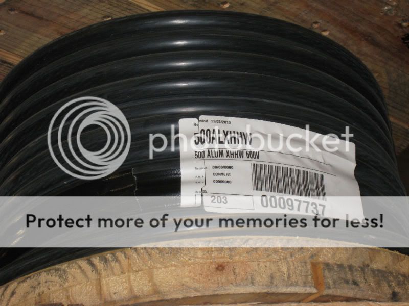   500 MCM XHHW Aluminum Building Wire Cable THHN THWN 600 Volts  