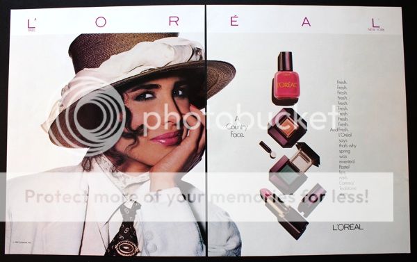 1987 L’Oreal Makeup Andie MacDowell ‘A Country Face’ Vintage 